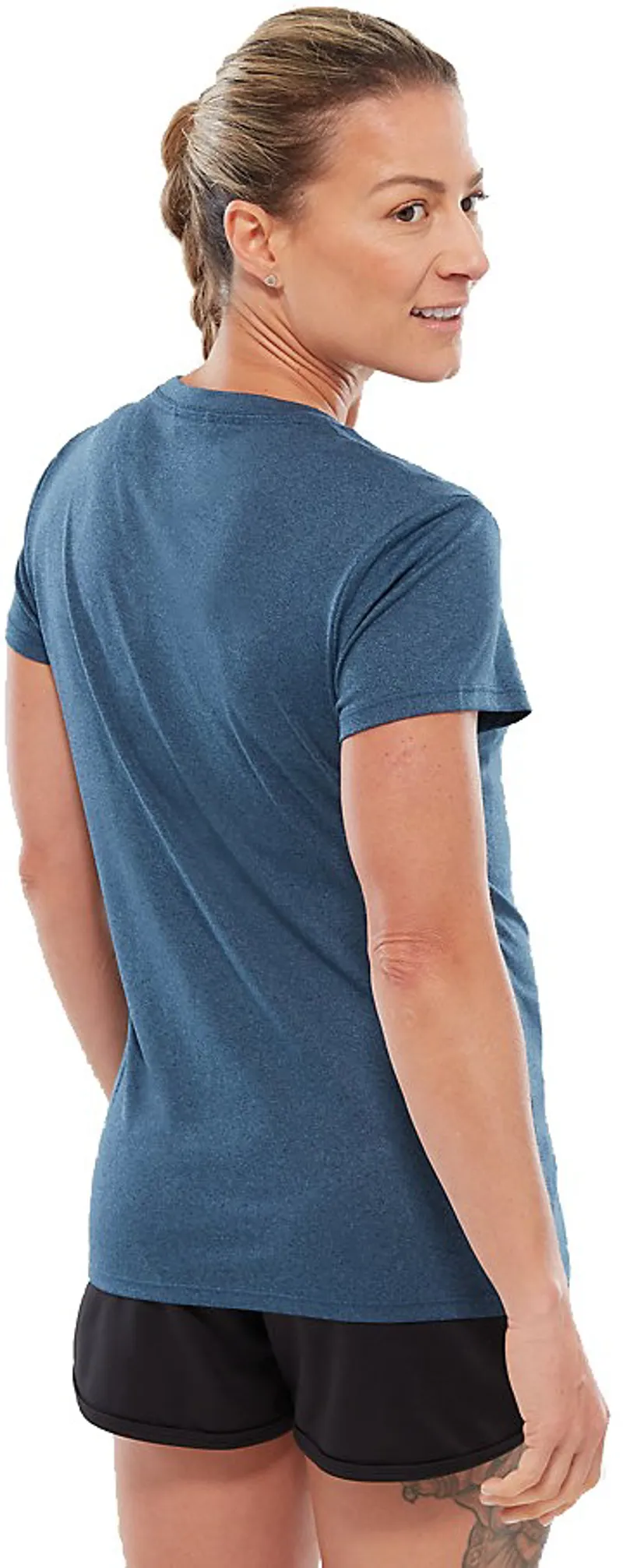 The North Face Womens Reaxion Amp Crew - Blue Wing Teal Heather-3